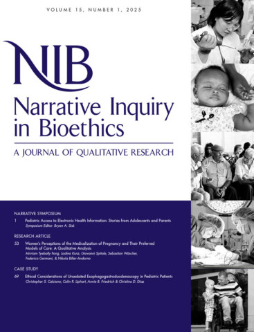 Cover image of Narrative Inquiry in Bioethics: A Journal of Qualitative Research