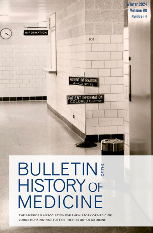 Cover image of Bulletin of the History of Medicine